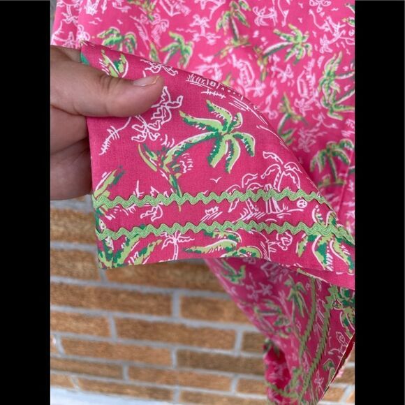 Lilly Pulitzer Pink Green  Strapless Casual Dress size 8 - Picture 5 of 10